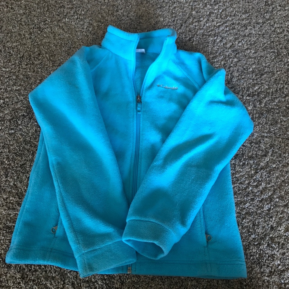 Nice turquoise blue Columbia fleece jacket🦋🦋🦋